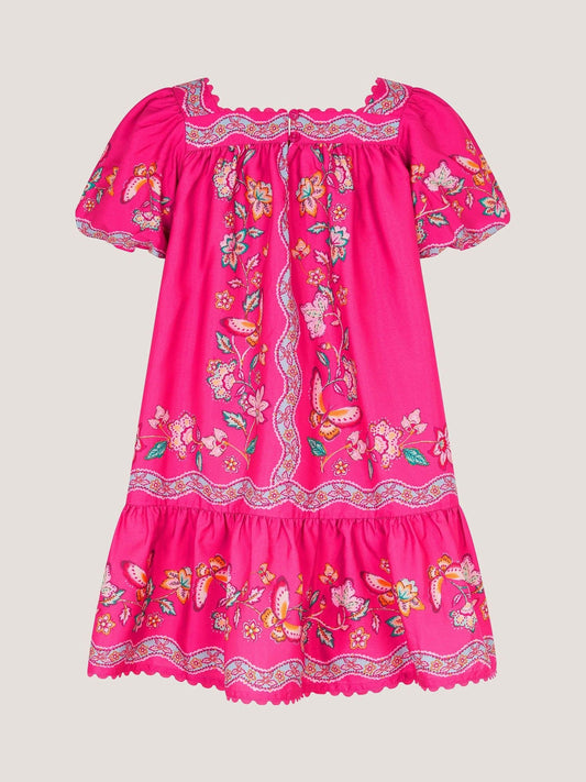 Dsiney Kidz - Monsoon Pink Ariella Sequin Print Scallop Trim Dress image 2