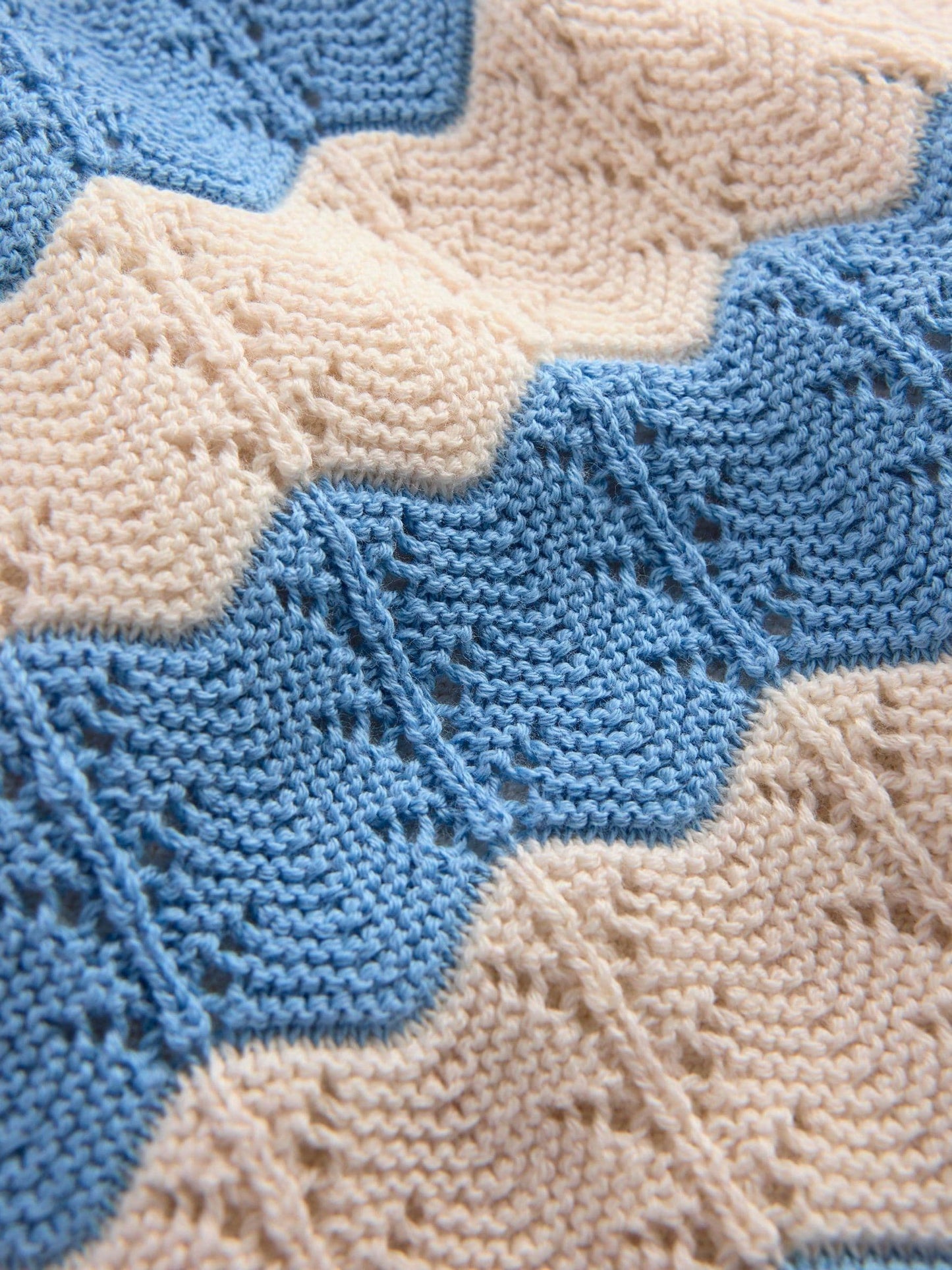 Boden Blue Pointelle Knitted Shorts image 4