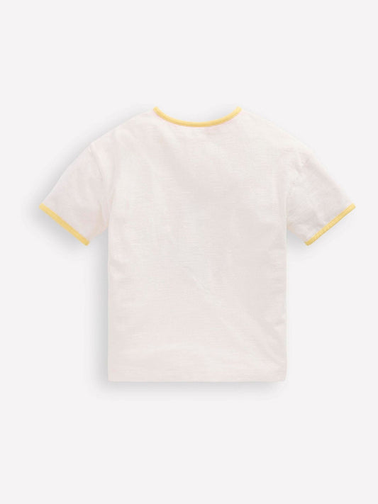 Boden Cream Printed Ringer T-shirt image 2