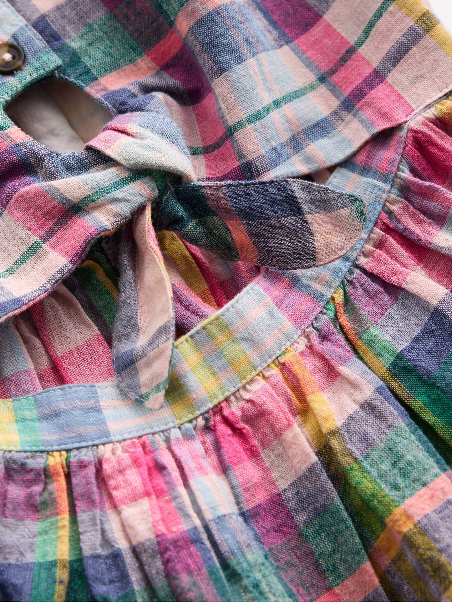 Boden Blue Tie Front Woven Dress image 3