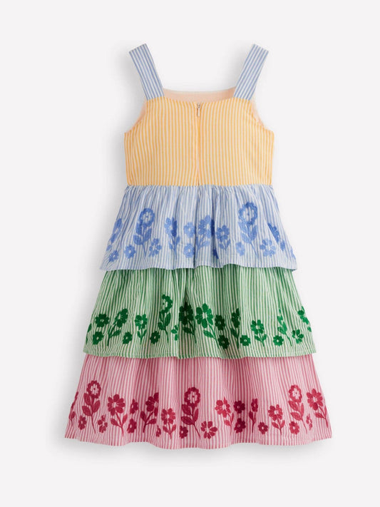 Dsiney Kidz - Boden Red Hotchpotch Tiered Dress image 2
