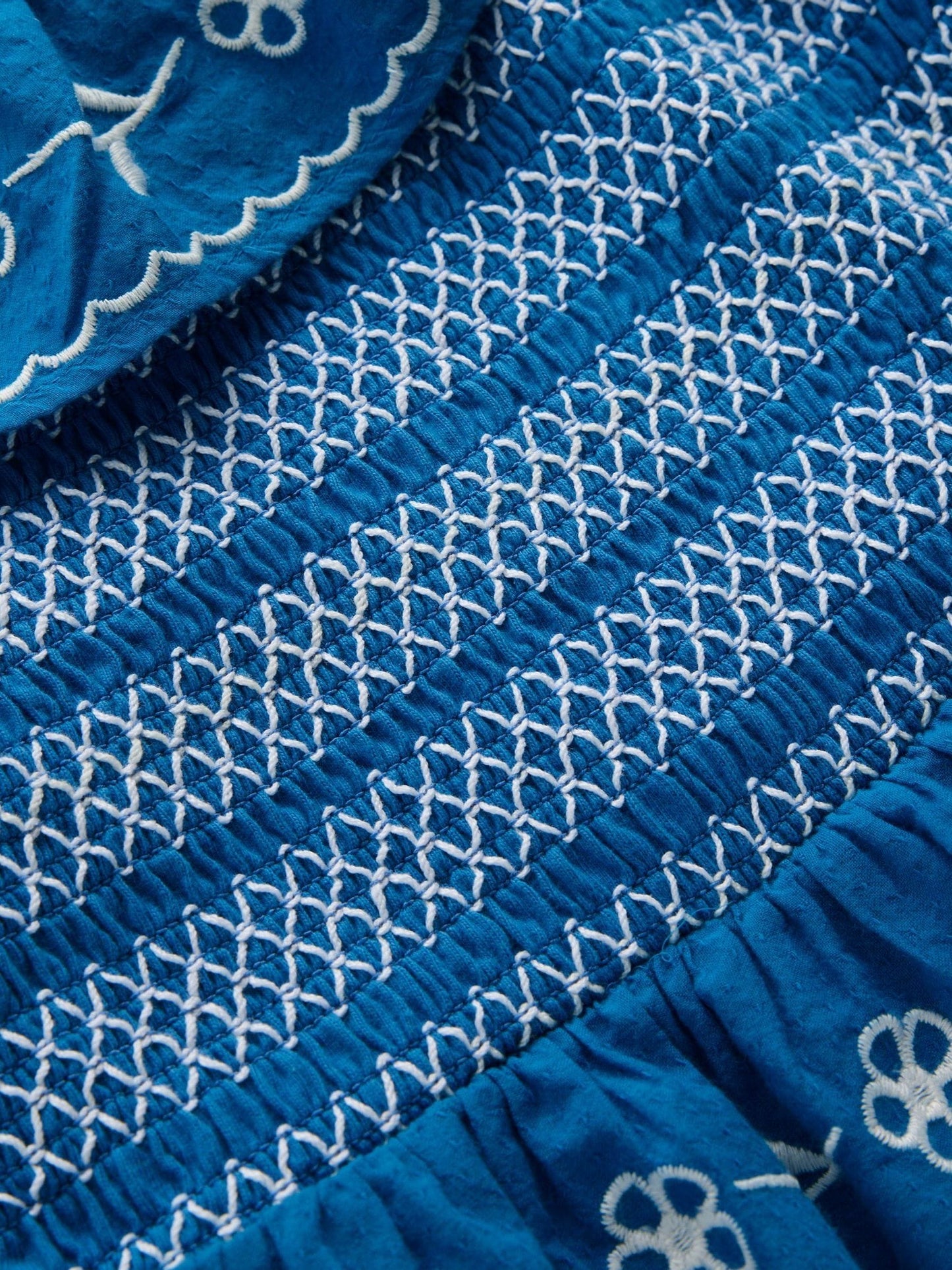 Boden Blue Jersey Embroidered Midi Dress image 3