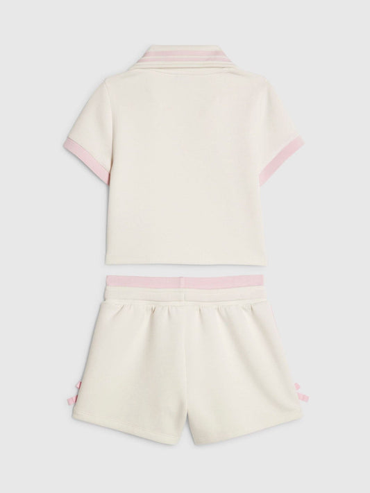 Dsiney Kidz - River Island Cream Clean Polo Shirt & Short Set image 2