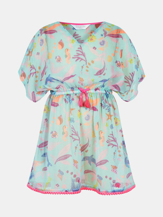 Dsiney Kidz - Angels By Accessorize Blue Sea Print Kaftan image 2