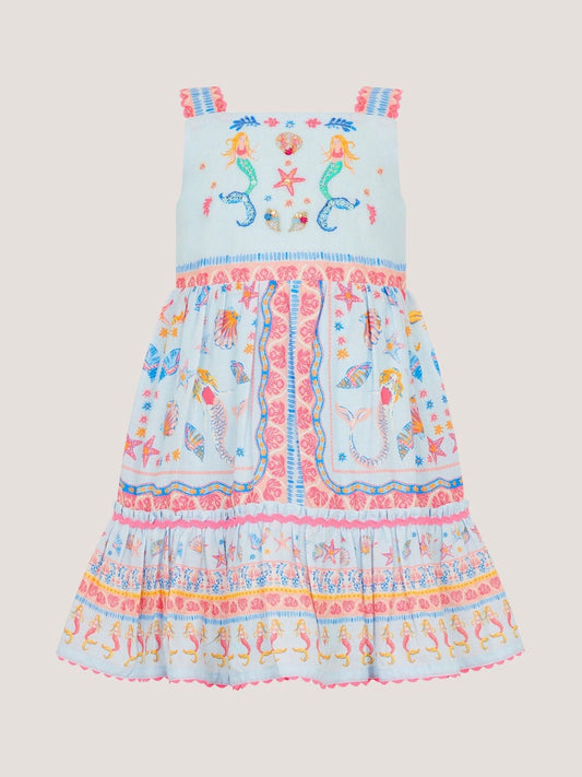 Dsiney Kidz - Monsoon Blue Baby Mermaid Print Dress image 2