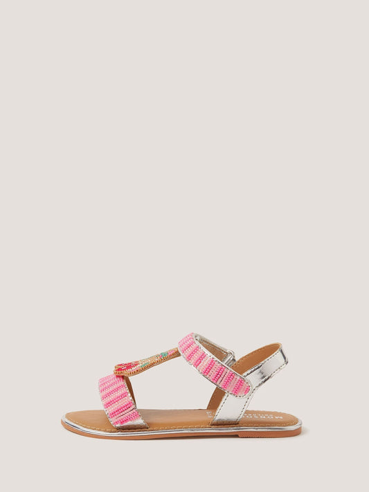 Dsiney Kidz - Monsoon Pink Cherry Beaded Sandals image 2
