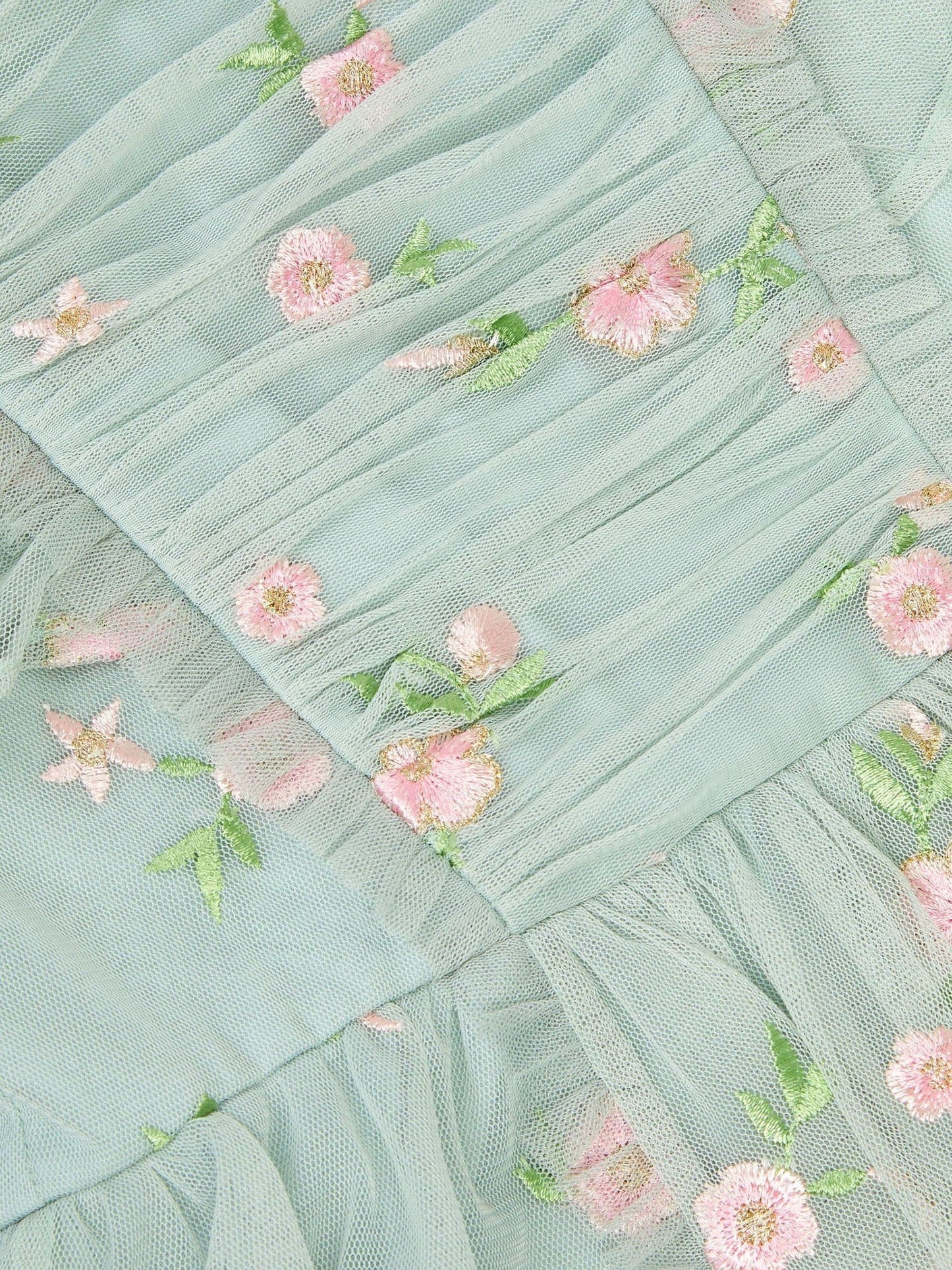 Monsoon Green Primrose Embroidered Party Dress image 4