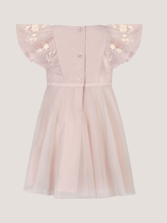 Dsiney Kidz - Monsoon Pink Baby Oelene Embroidered Party Dress image 2