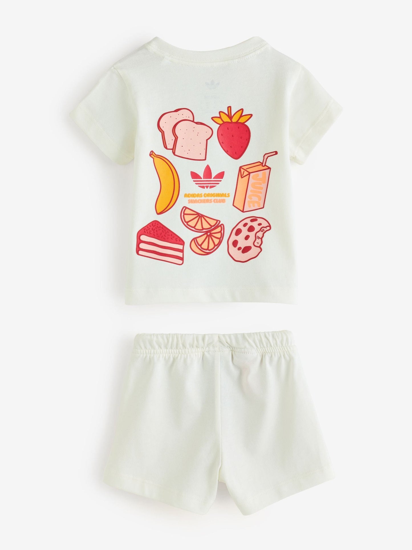 Dsiney Kidz - adidas Originals White Snack Graphic Little Kids Top and Shorts Set image 2