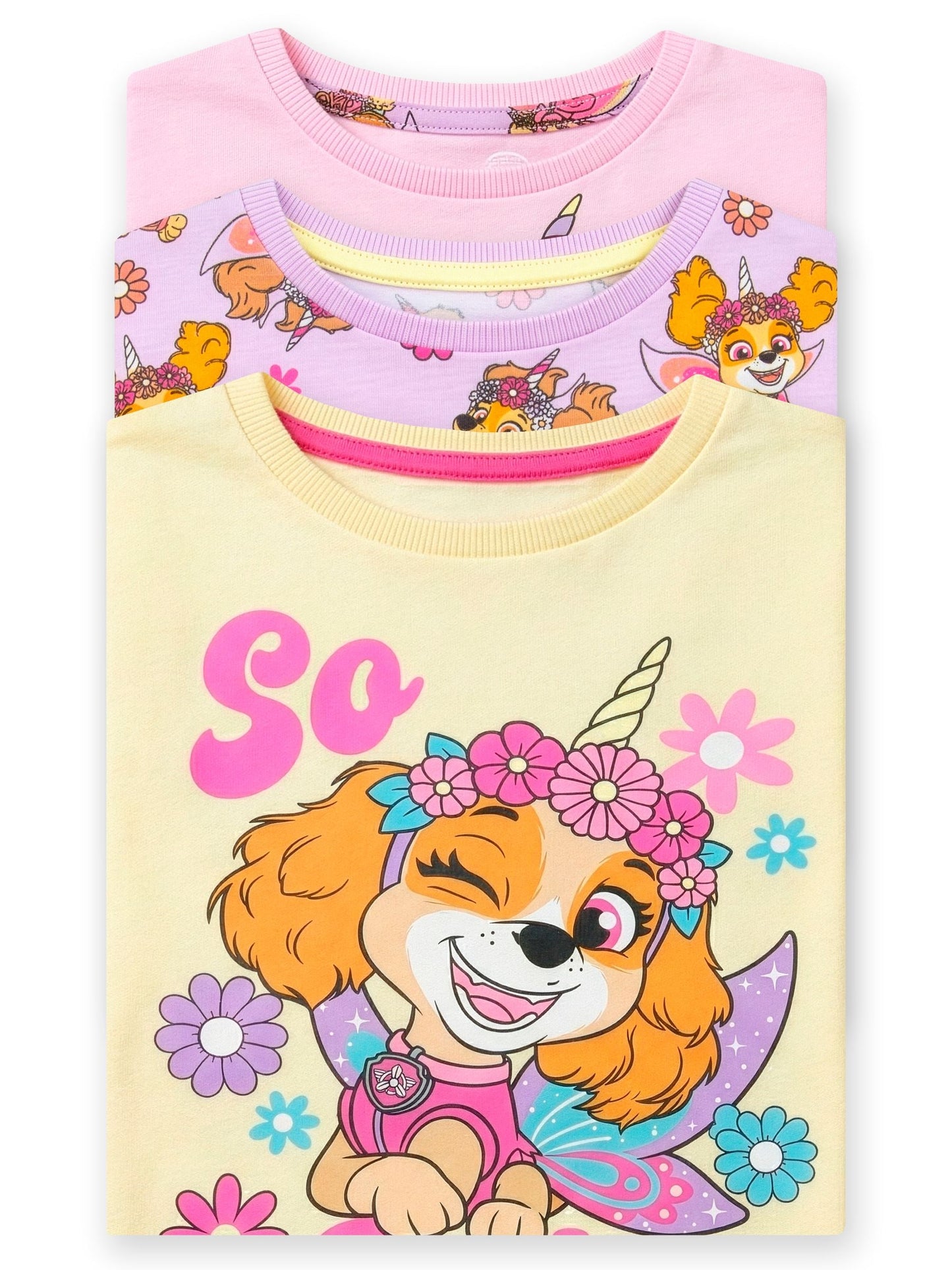 Dsiney Kidz - Character Pink PAW Patrol Skye And Liberty T-Shirts 3 Pack image 5