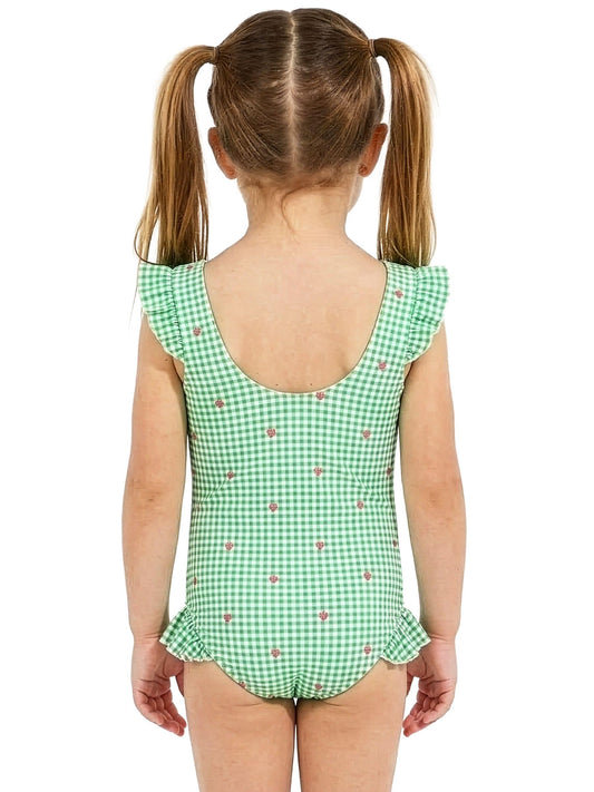 Dsiney Kidz - Harry Bear Green Gingham Hearts One Piece Swimsuit image 2