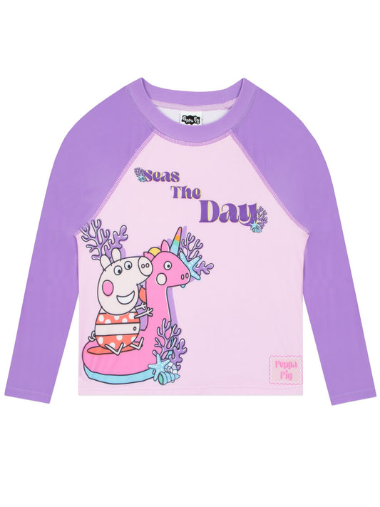 Dsiney Kidz - Character Purple Peppa Pig Two Piece Swimsuit Rash Vest image 2