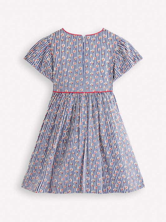 Boden Blue V-Shaped Waist Woven Dress image 2