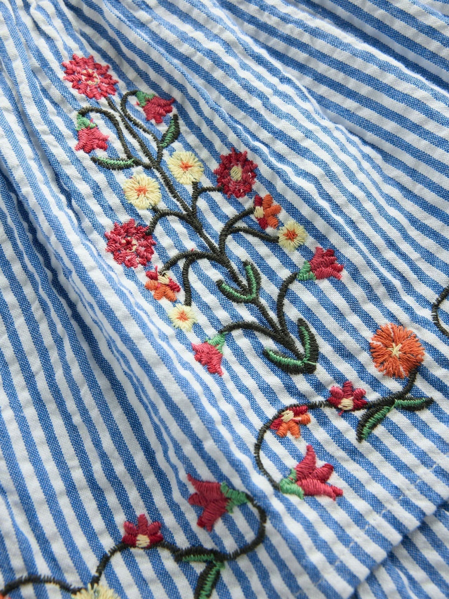 Boden Blue Tiered Ruffle Woven Dress image 3