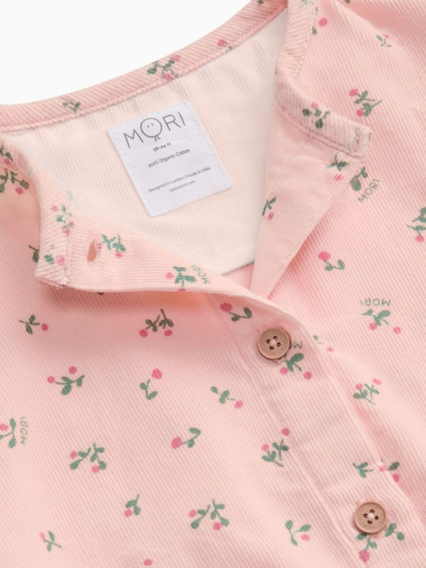 Dsiney Kidz - MORI Pink Frilled Soft Cotton Corduroy Jacket image 2