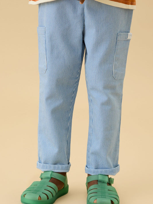 Dsiney Kidz - MORI Blue Soft Stripe Pull Up Denim Jeans image 2