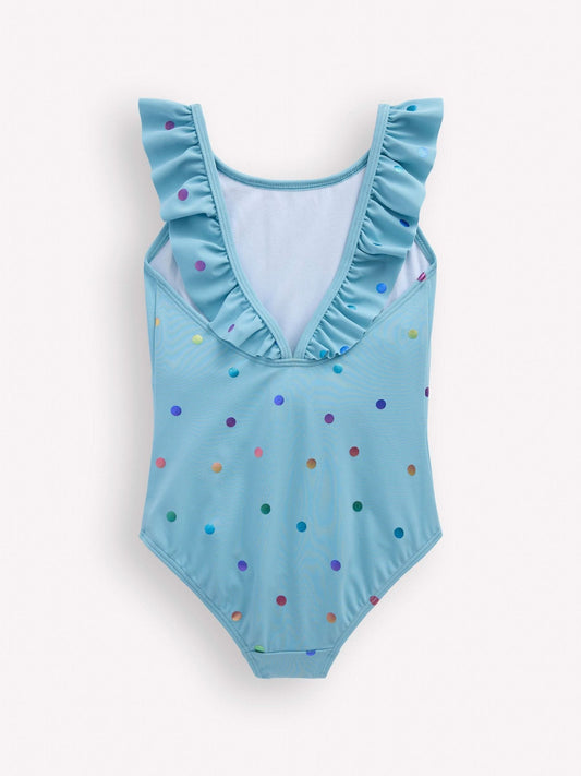 Boden Blue Hallie Frill Strap Swimsuit image 2