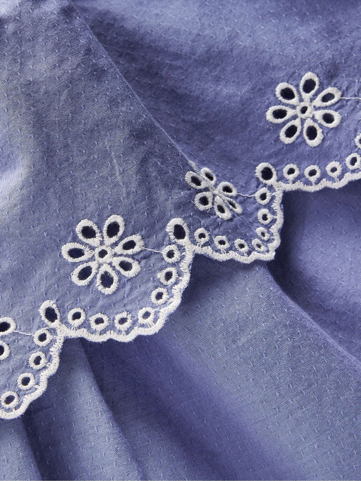 Dsiney Kidz - Boden Blue Broderie Rara Jersey Dress image 3