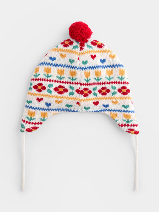 JoJo Maman Bébé Cream FairIsle Hat - image 2