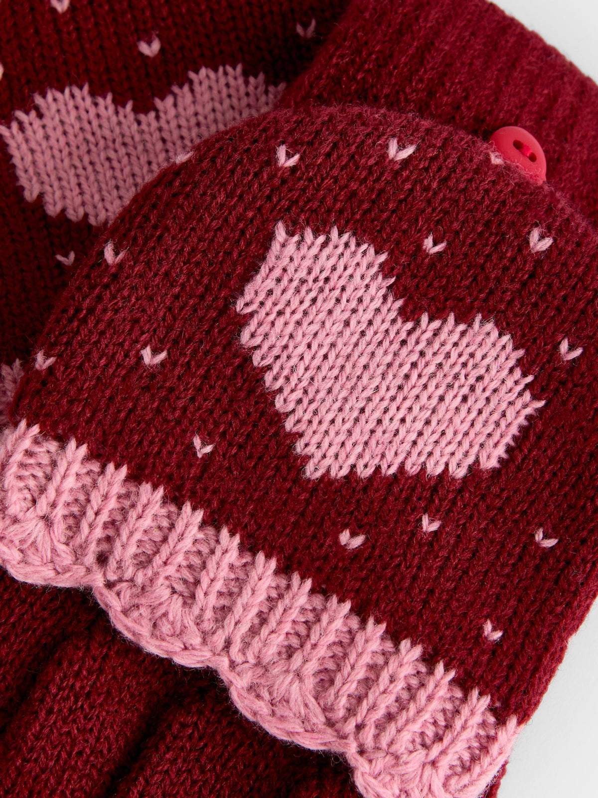 JoJo Maman Bébé Berry Heart Convertible Mittens - image 5