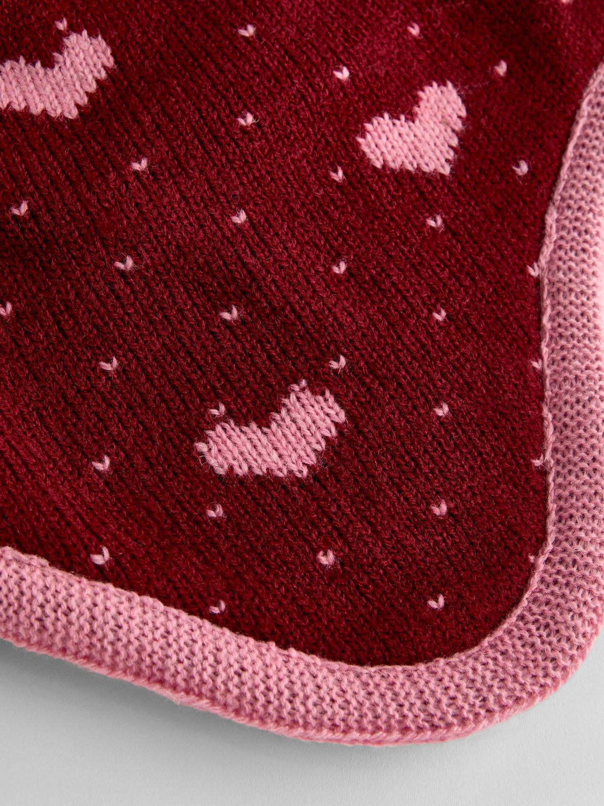 JoJo Maman Bébé Berry Heart Pom Pom Knitted Hat - image 4
