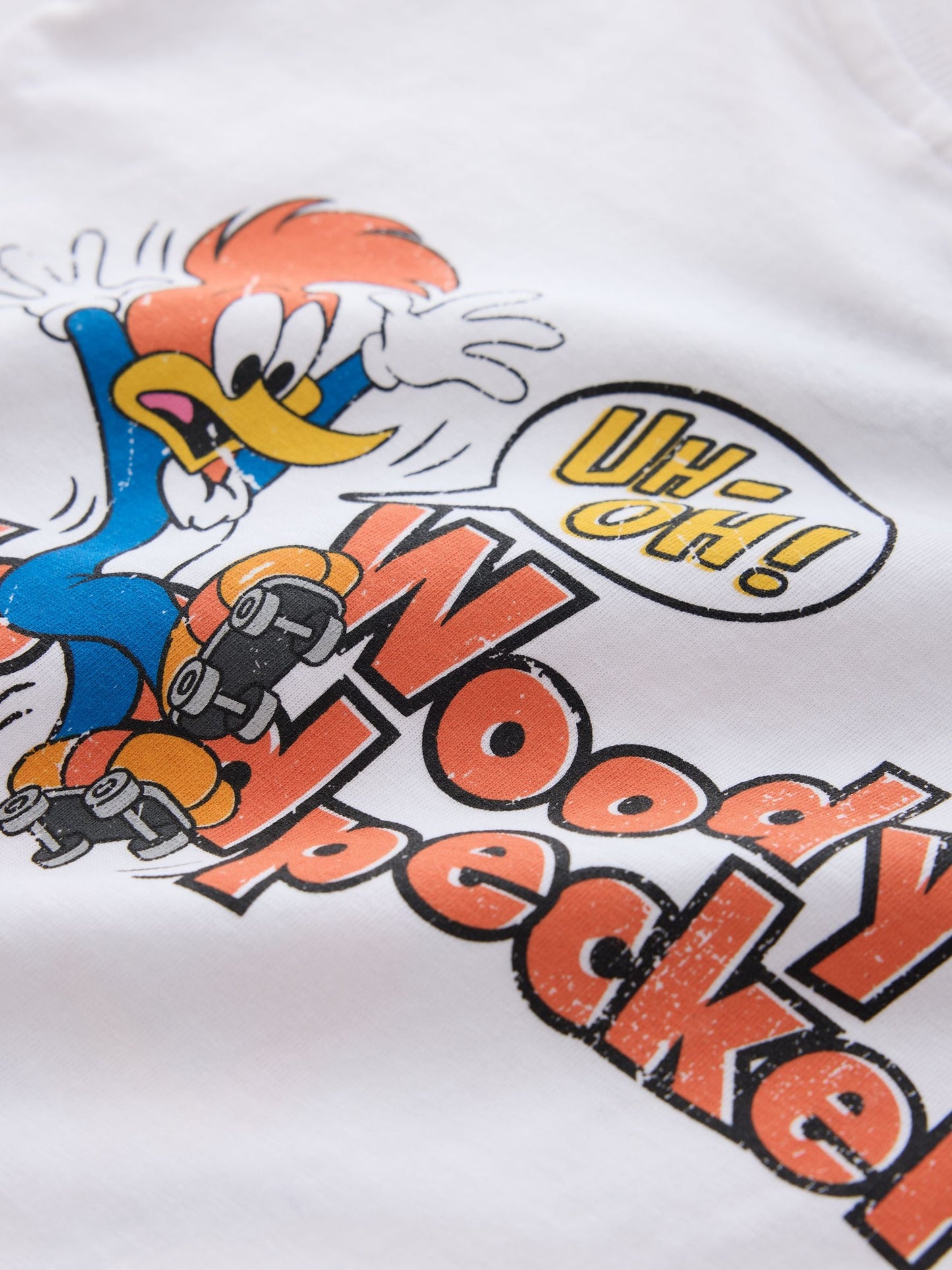 White Woody Woodpecker Short Sleeve T-Shirt (12mths-7yrs) image 4