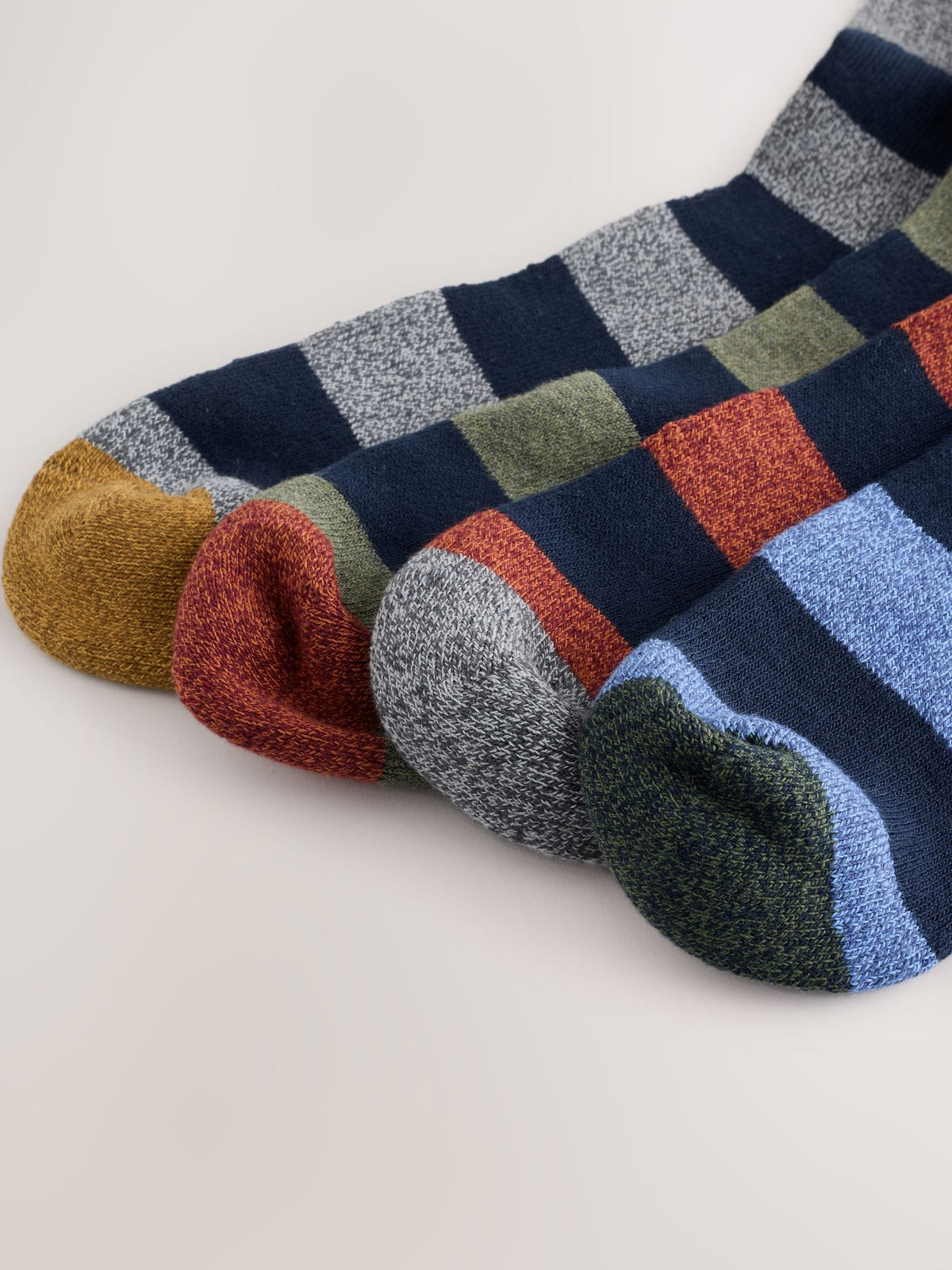 Red/Blue/Green Stripe Twisted Heavyweight Socks 4 Pack - image 8