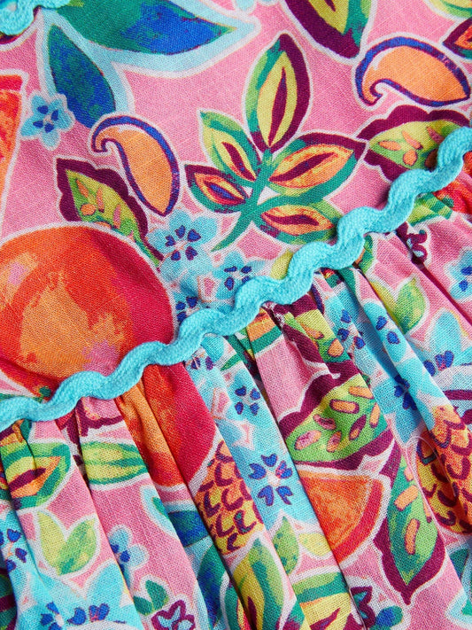 Dsiney Kidz - Monsoon Pink Baby Alani Fruit Print Dress image 2