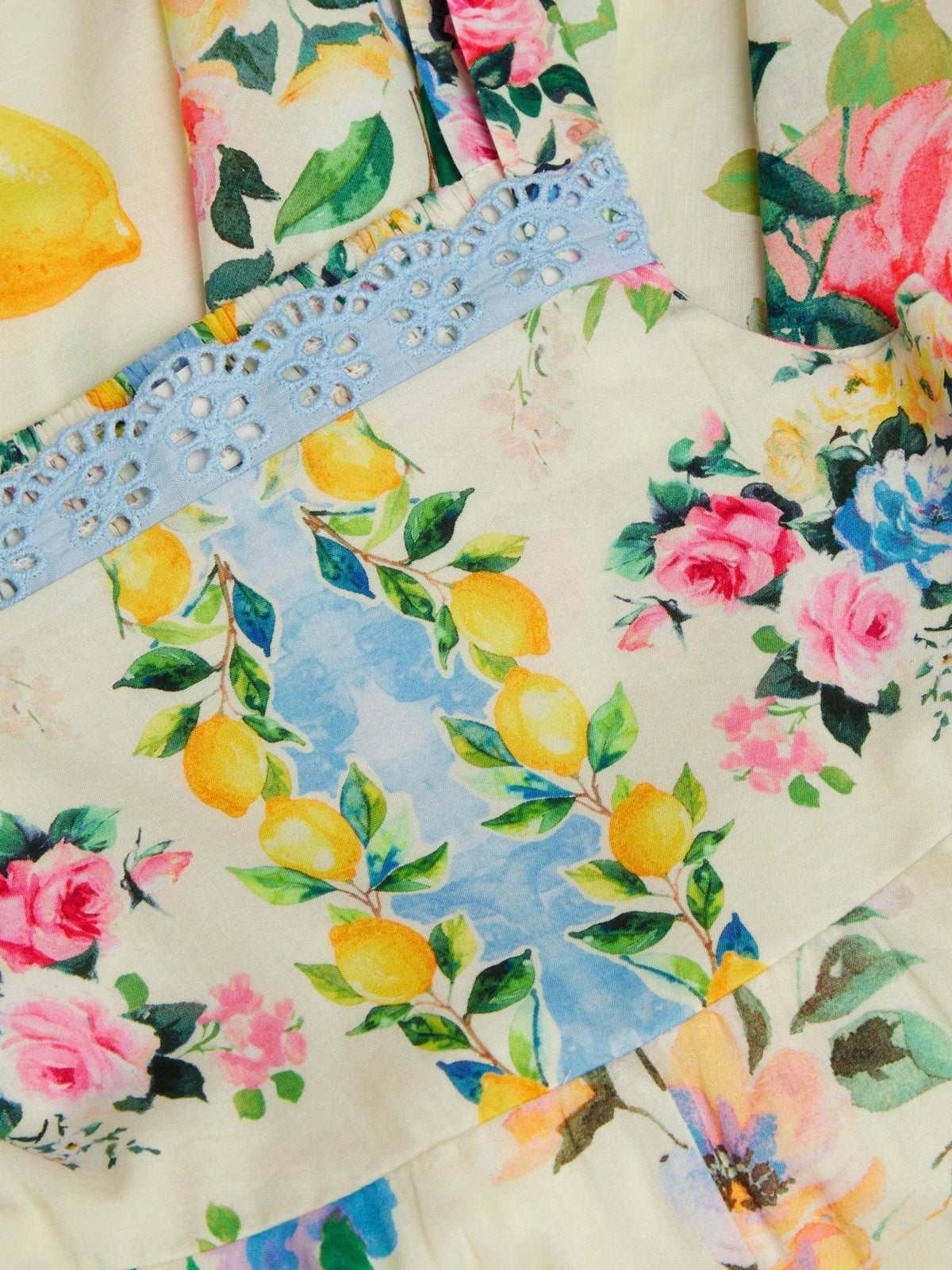 Dsiney Kidz - Monsoon White Amalfi Lemon Print Hanky Hem Dress image 3