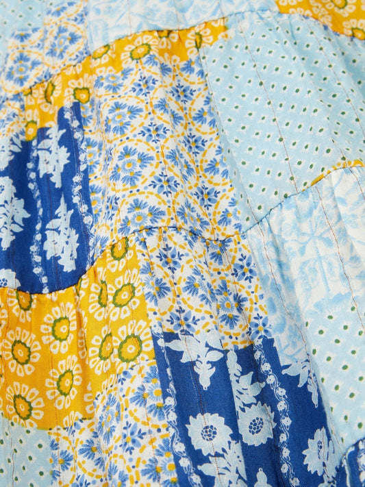 Dsiney Kidz - Monsoon Blue Pia Patchwork Print Dress image 2