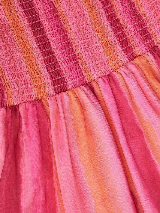 Dsiney Kidz - Monsoon Pink Tie-Dye Smocked Beach Dress image 2