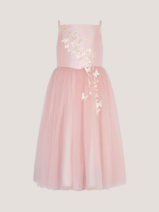 Dsiney Kidz - Monsoon Pink Alexis Appliqué Butterfly Tulle Dress image 2