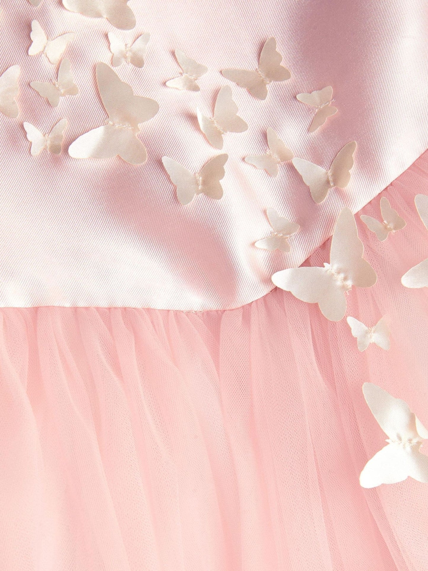 Monsoon Pink Alexis Appliqué Butterfly Tulle Dress image 3