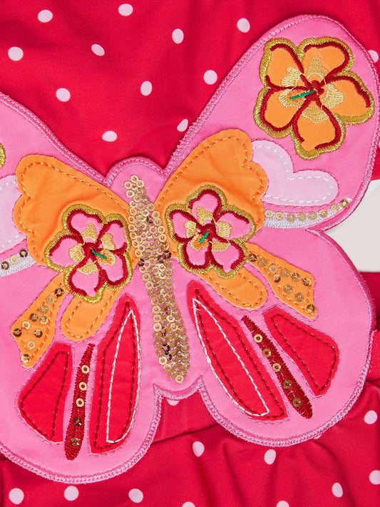 Dsiney Kidz - Monsoon Pink Embellished Butterfly Cut Out Swimsuit image 2