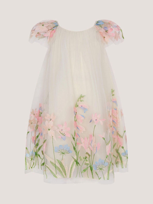 Dsiney Kidz - Monsoon White Bryony Floral Embroidered Party Dress image 2