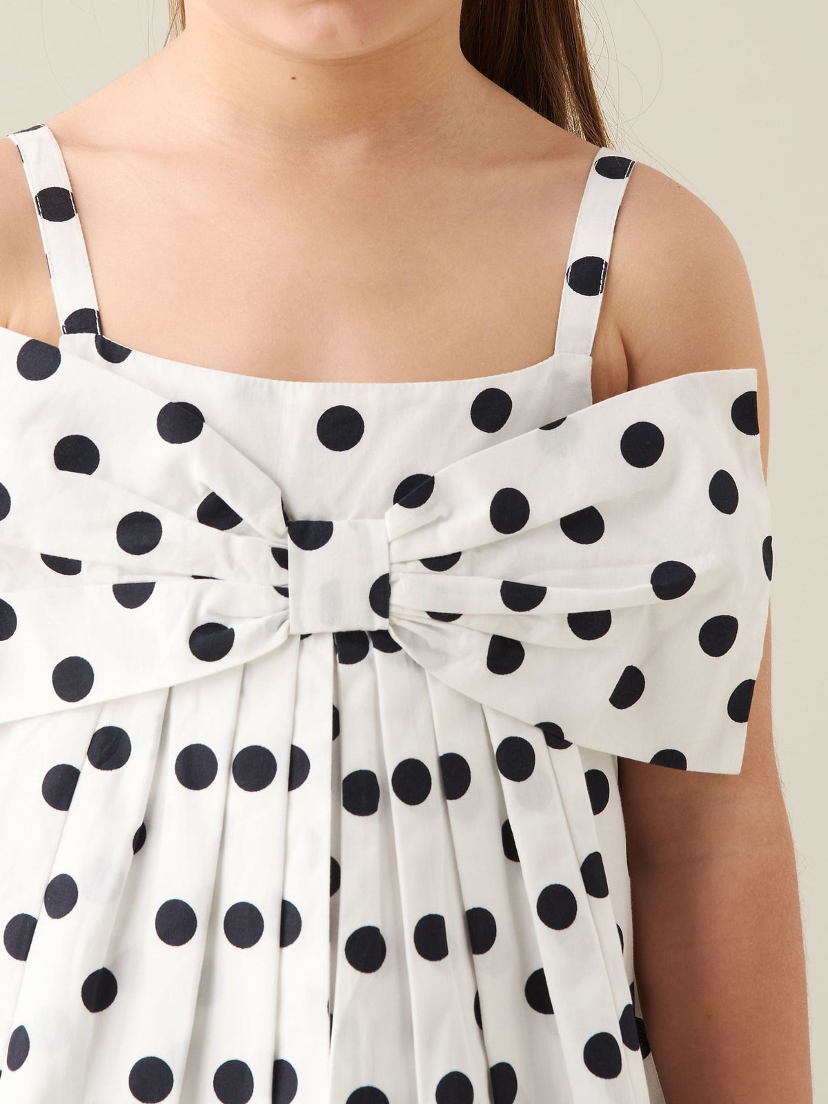 Dsiney Kidz - Angel & Rocket White Amber Polka Dot Bow Dress image 5