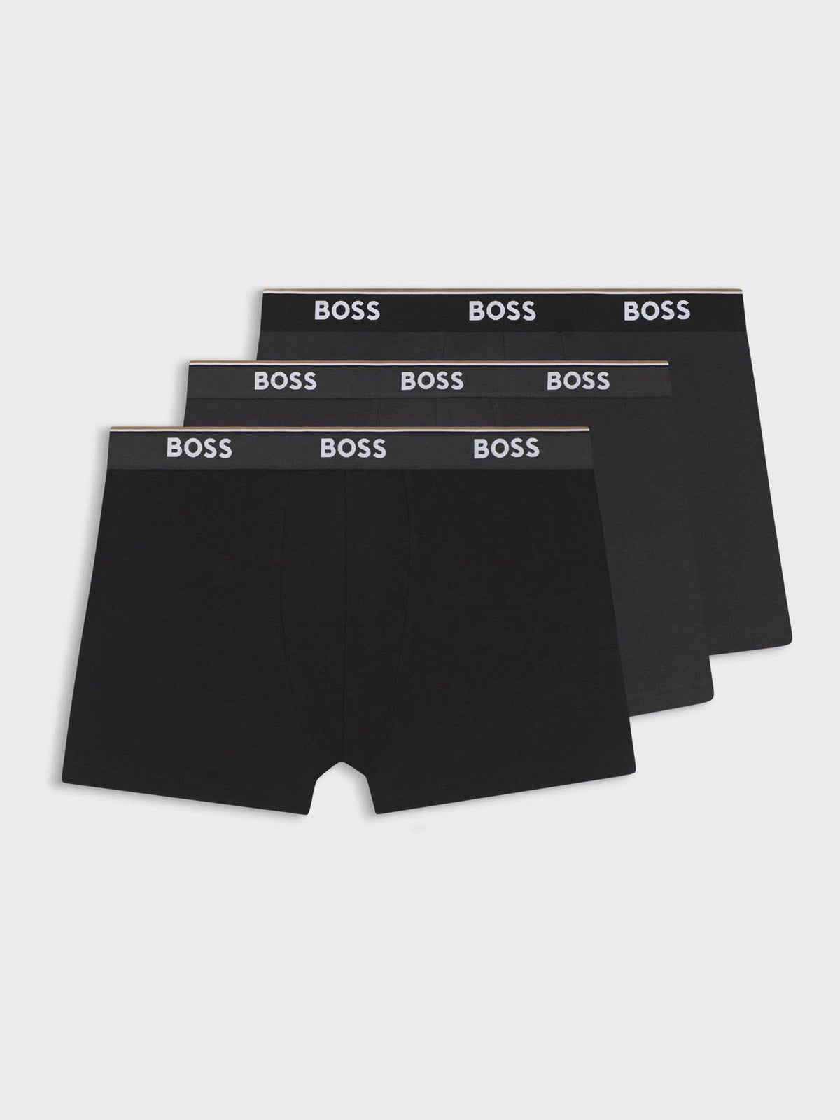 Dsiney Kidz - BOSS Black/Grey Power Logo Hipster Boxers 3 Pack image 1