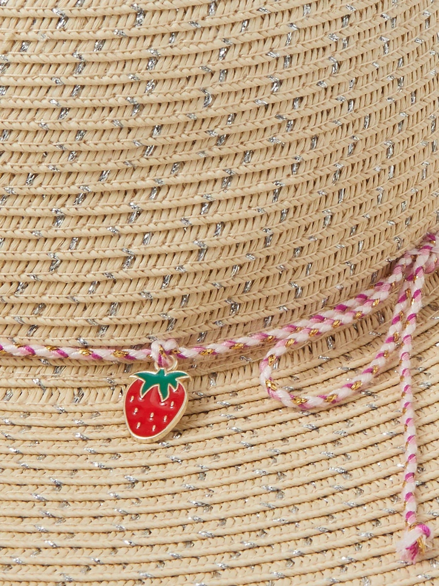 Angels By Accessorize Natural Cherry Charm Floppy Hat image 2