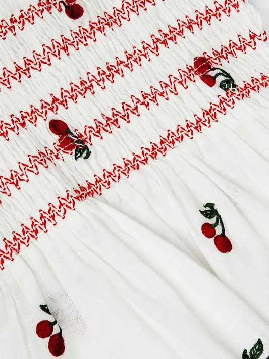 Dsiney Kidz - Angels By Accessorize White Cherry Embroidered Cotton Dress image 2