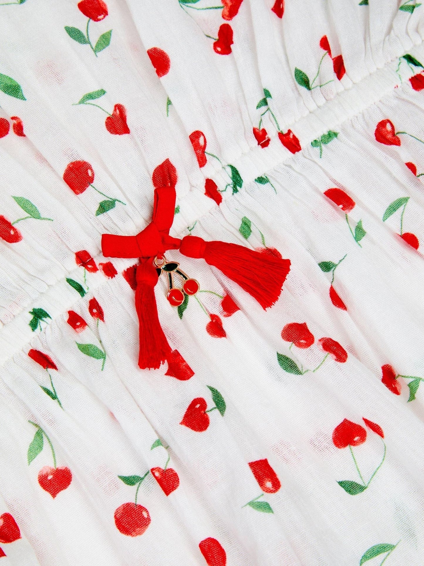 Angels By Accessorize White Cherry Print Kaftan image 2
