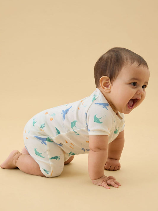 MORI Cream Ocean Dreams Supersoft Summer Zip Up Romper image 2