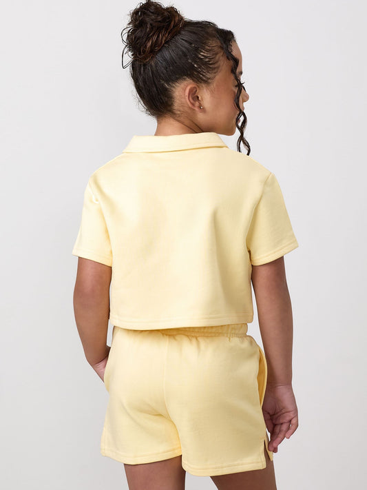 Dsiney Kidz - Gym King Yellow Junior Haze Loopback Collar Top image 2