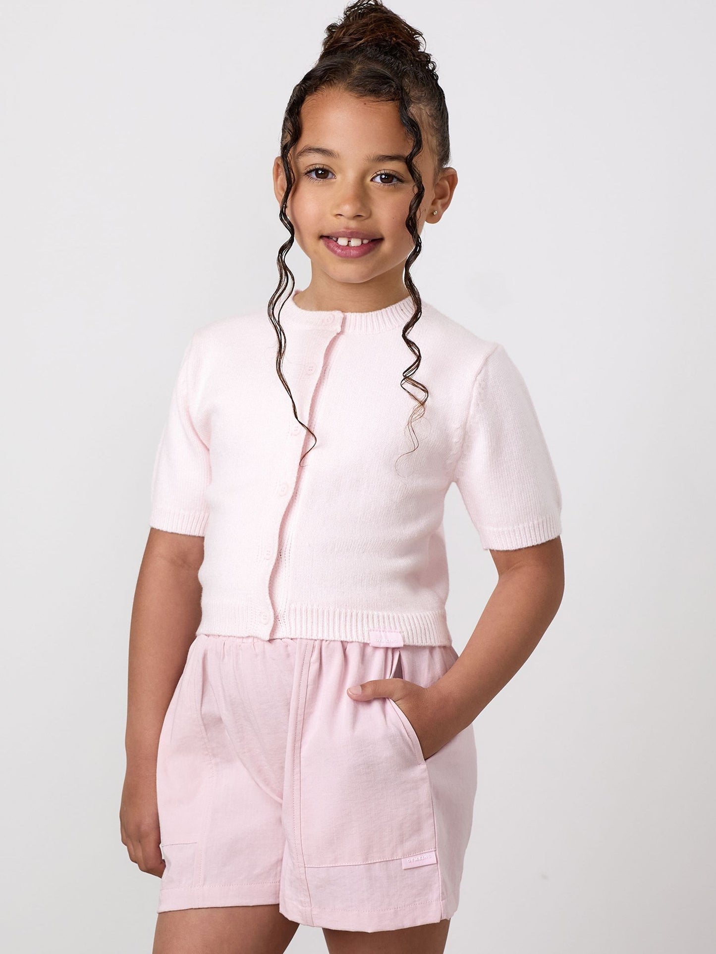 Dsiney Kidz - Gym King Pink Junior Short Sleeve Knit Cardigan image 3