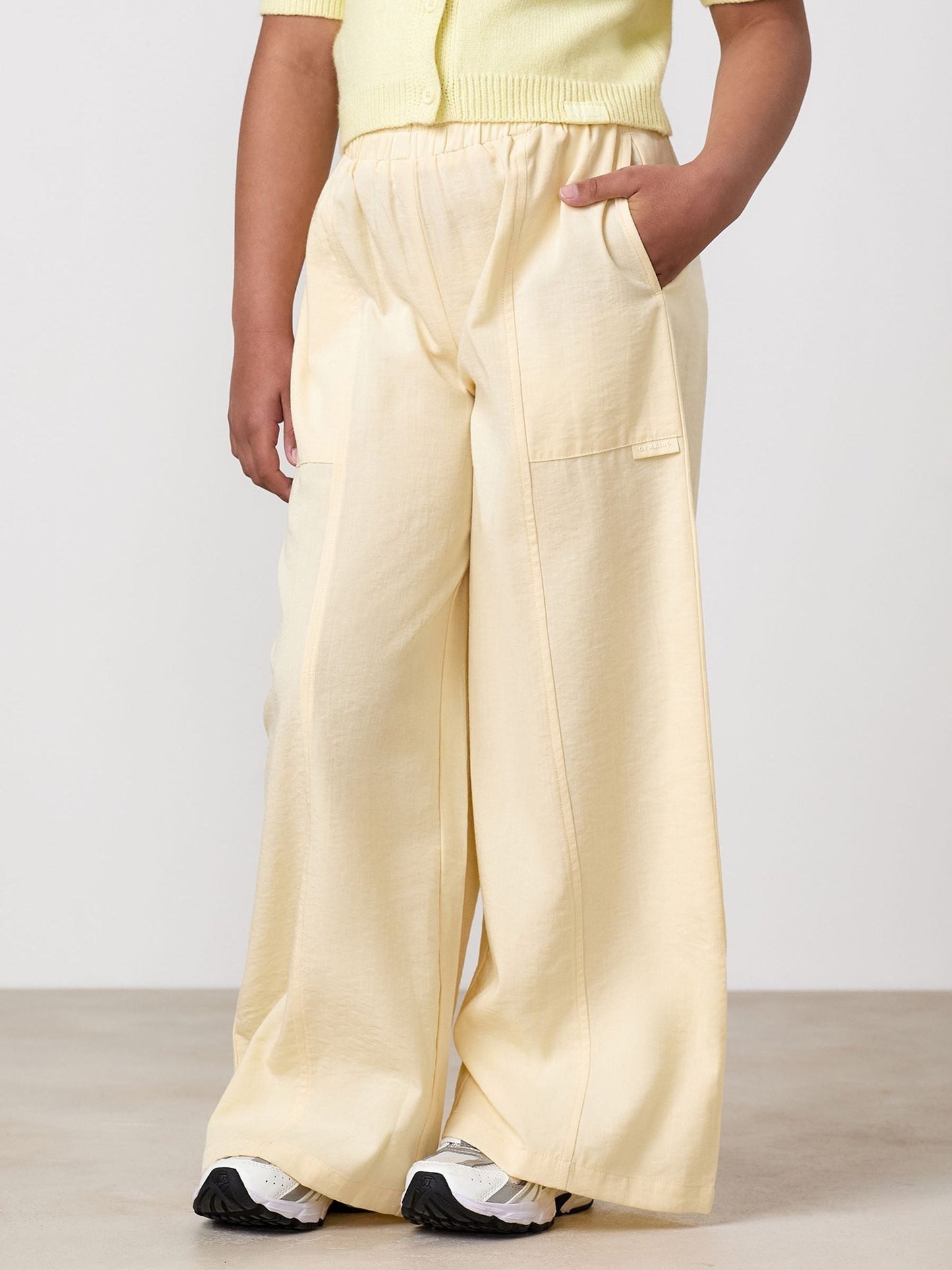 Gym King Yellow Junior Signature Woven Trousers image 3