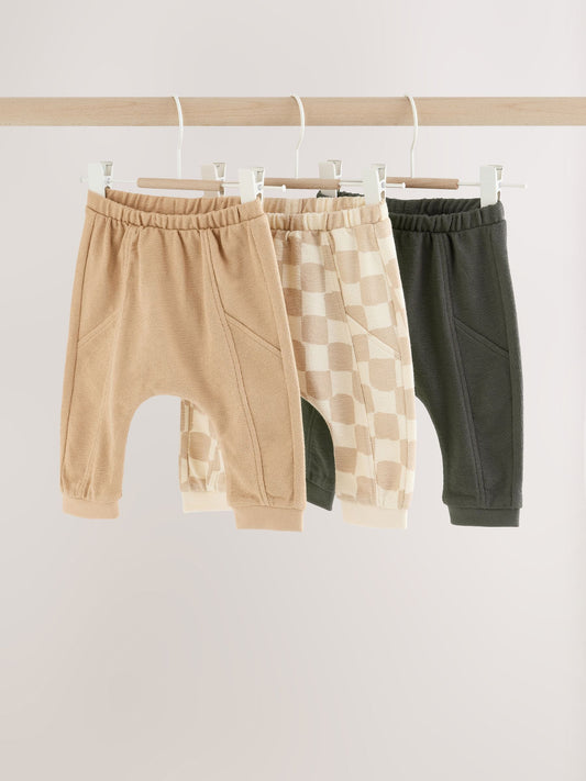 Grey Checkerboard Baby Joggers 3 Pack (0mths-2yrs) - image 1