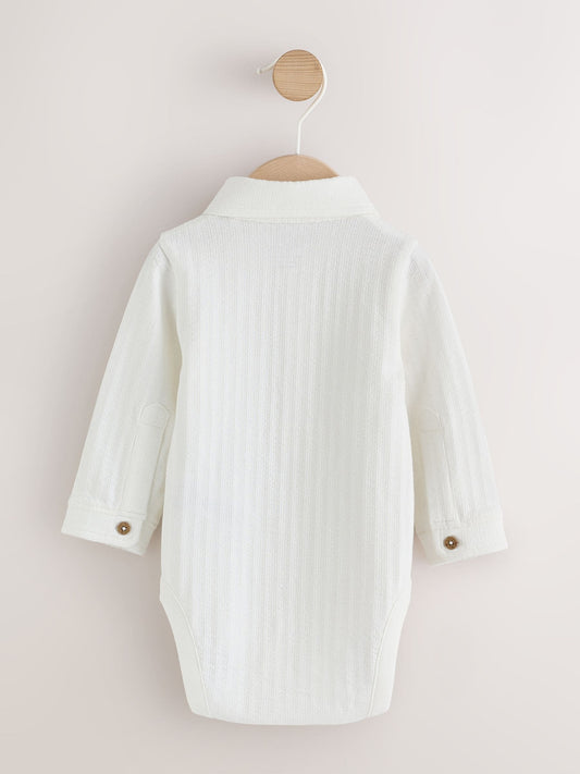 Dsiney Kidz - White Textured Shirt Baby Bodysuit (0mths-3yrs) image 2