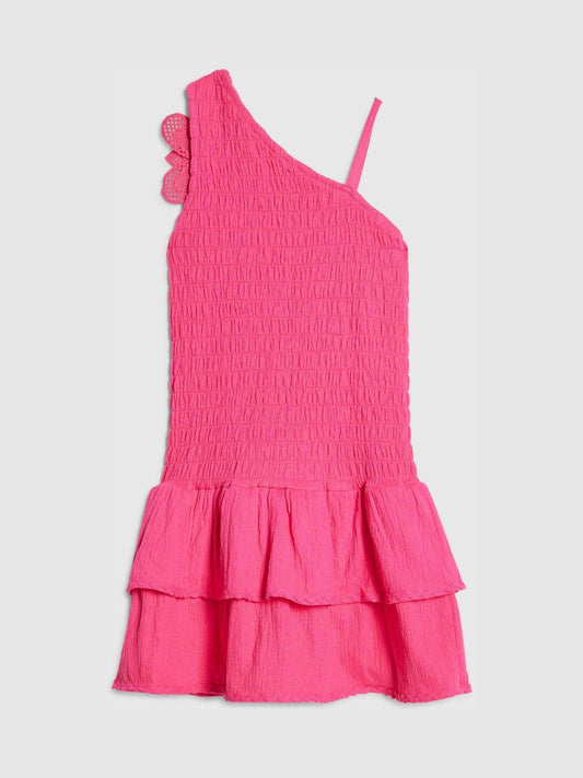 Dsiney Kidz - River Island Pink Asymmetric Crochet Flower Dress image 2