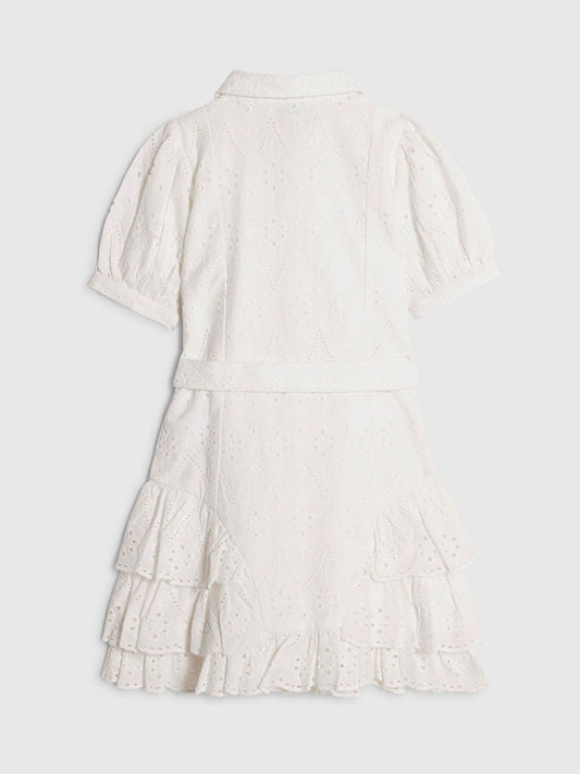 Dsiney Kidz - River Island White Floral Broidery Dress image 2