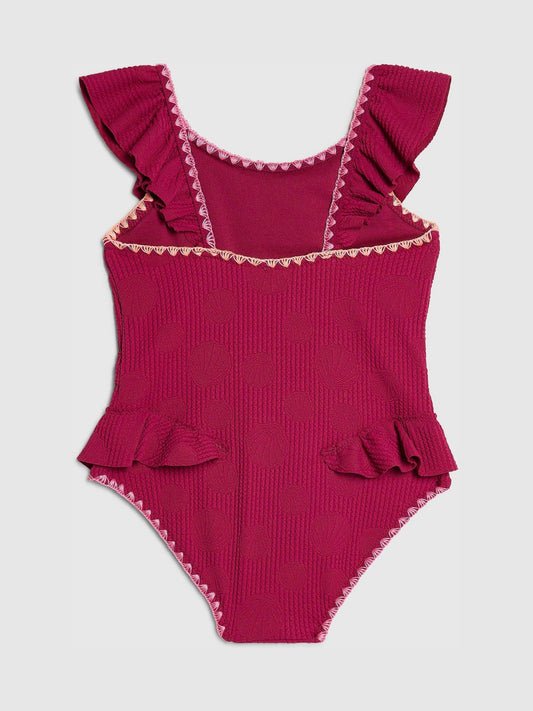 Dsiney Kidz - River Island Red Shell Texture Belt Swimsuit image 2