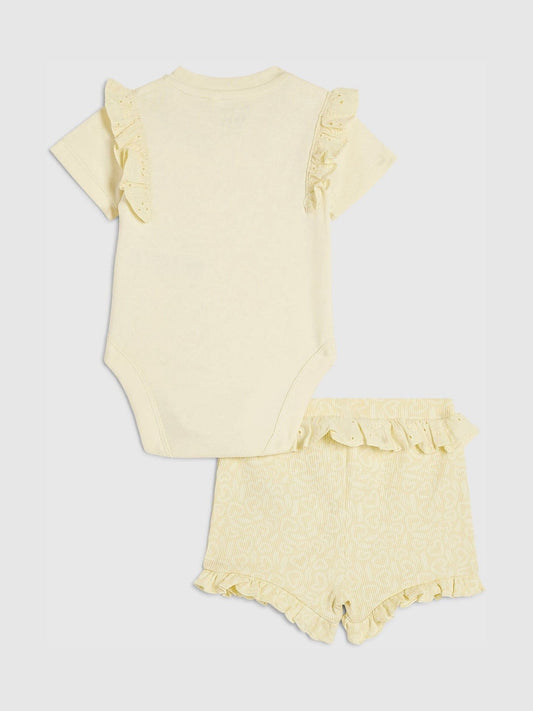 Dsiney Kidz - River Island Yellow Little Lovely Bodysuit & Shorts Set image 2